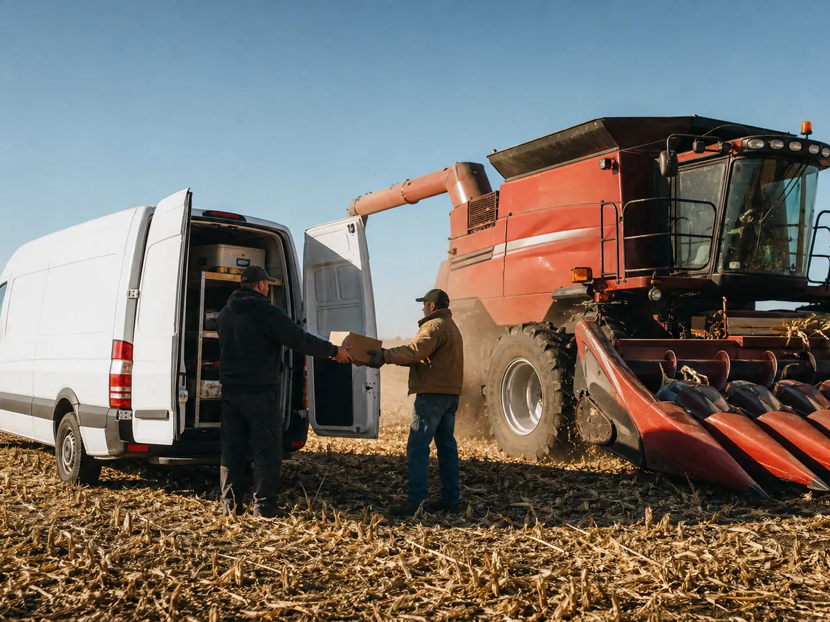 Hotshot delivery to a farm yard