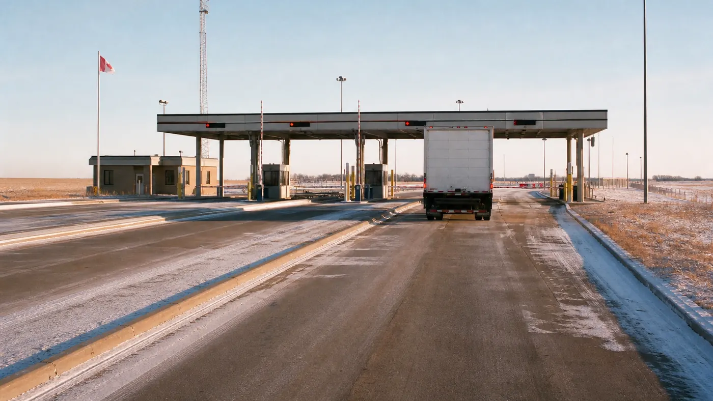 The border crossing at North Portal